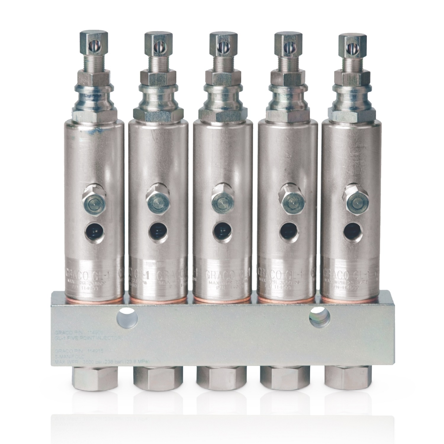 1 Inyectores de grasa GL-1™ - 5 inyectores y colector