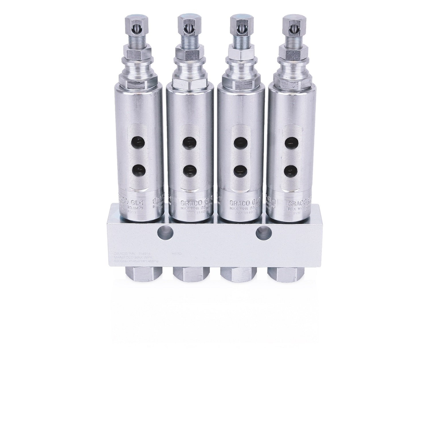 1 Inyectores de grasa GL-1™ - 4 inyectores y colector